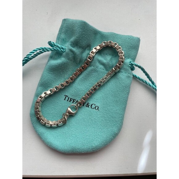 Tiffany Sterling Silver Venetian Link Bracelet - Size Medium - Picture 1 of 6